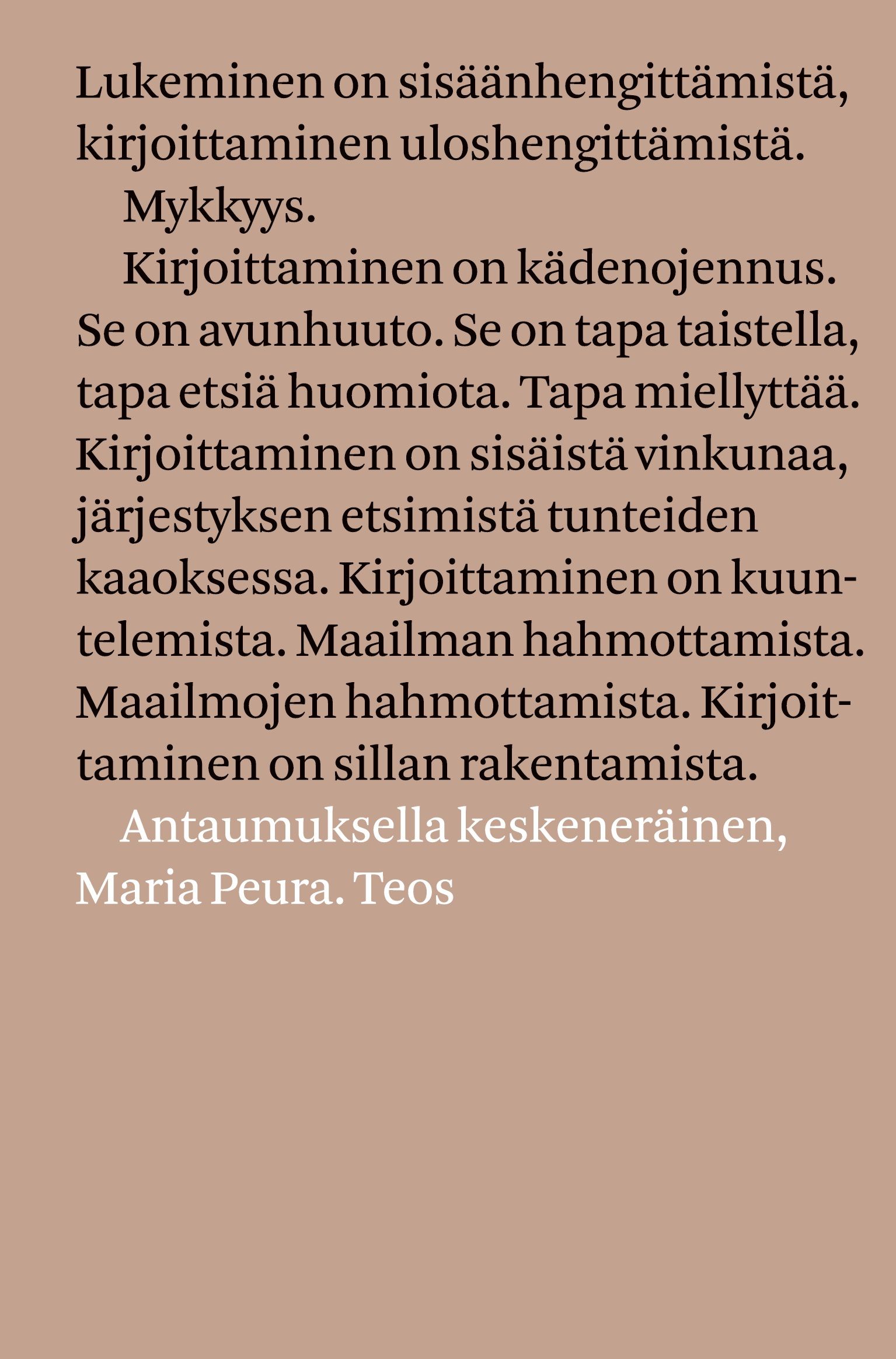 Antaumuksella keskeneräinen